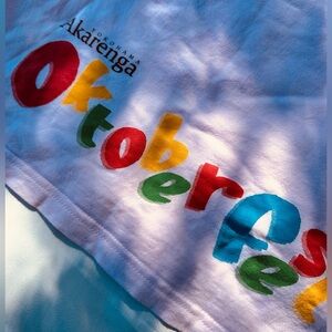 Japanese Pink Graphic T-Shirt from Yokohama Akarenga Oktoberfest Authentic!